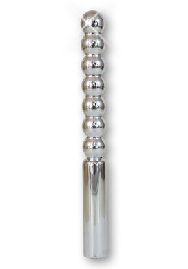 20 x 2 cm Metalldildo mit Kugeln