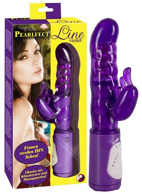 Lila-transparentfarbener Perlenvibrator