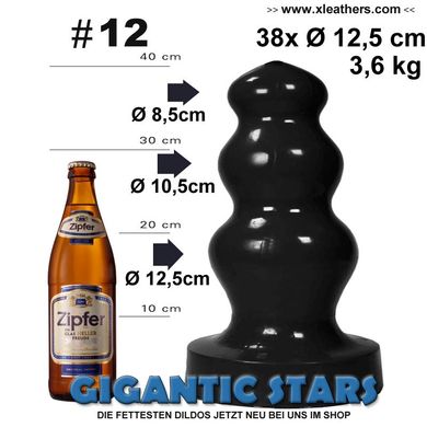 GIGANTIC STARS XXL DILDO PLUG No. 12 - 38 x  12 cm