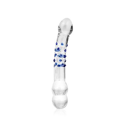 Glas-Dildo mit Noppen, 20,5 cm