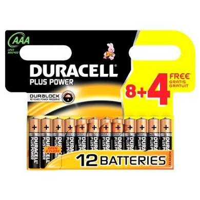2 X Duracell Batterie Plus Power Micro AAA 8er + 4 gratis Sonderpack ( 12 Batterien )