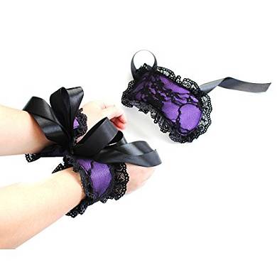 Tiaobug Spitze und Band Sexy Reizvolle Augenmaske Handschellen und Augenbinde/Maske