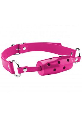 Mundknebel - Cylinder Gag - mit Atemlchern pink