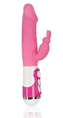 Deluxe Silikon Rotations Vibrator mit Rabbit Klitorisstimulator und 10 Programmen