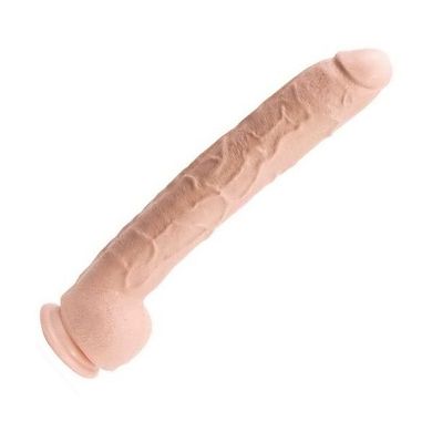 Riesendildo mit stabilem Saugfuss 34cm Lang naturfarbig