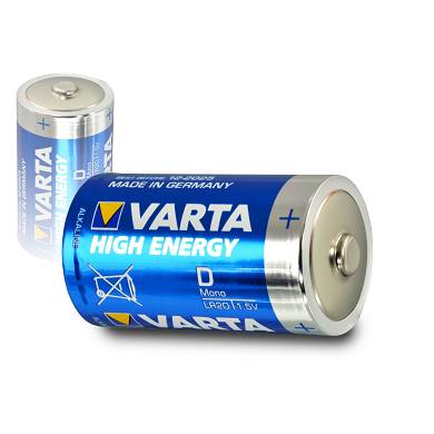 2x VARTA HIGH ENERGY LR20 Batterie 4920 Mono D Alkali 1,5V MN1300 2 Stk