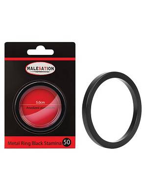 Malesation - Metal Ring Black Stamina 50