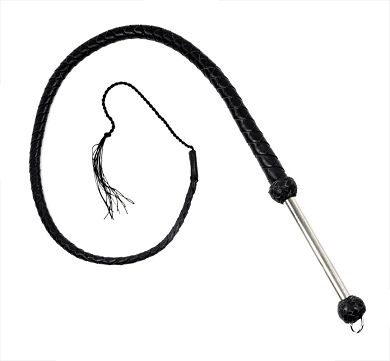 Leder Bull-Whip mit Metallgriff