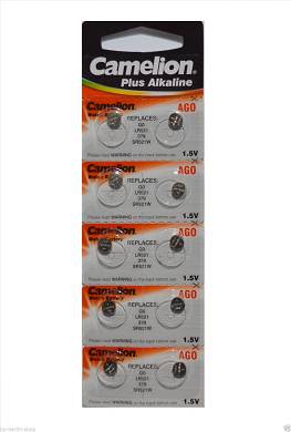 10 x Knopfzellen Alkaline Uhrenbatterien Camelion AG0 LR521 379 SR521W V379