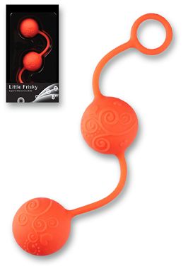 Liebeskugeln Silikon Herzchen - Little Frisky Love Balls orange