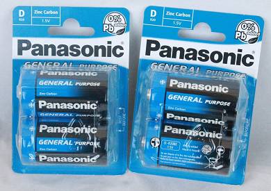 24 stück Panasonic Batterien 1,5 Volt R20 1.5 V MONO Zellen D LR20 Batterie