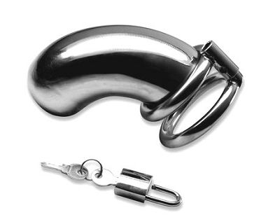 Keuschheitsrohr GEBOGEN mit Doppel Cockring