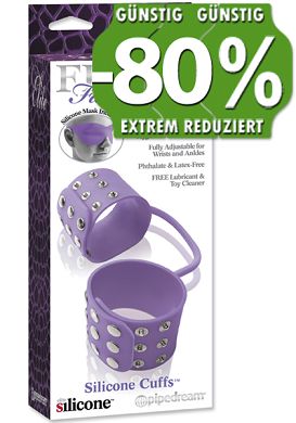 Fetish Fantasy Silicone Cuffs + Mask purple