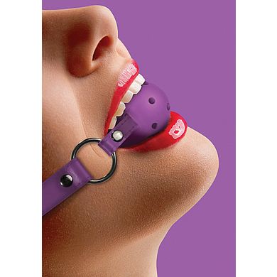 Mundknebel - Ball Gag - mit Atemlchern purple