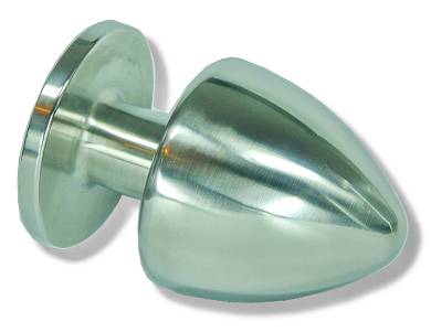 Buttplug aus poliertem Edelstahl Ø 80 mm