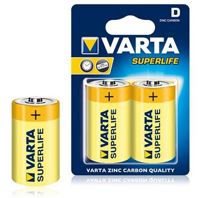 20 x Varta SuperLife Mono D MN1300 R20 LR20 1,5V Zink-Kohle Batterien Typ 2020