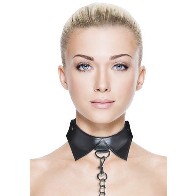 OUCH Exclusive Halsfessel mit Leine schwarz