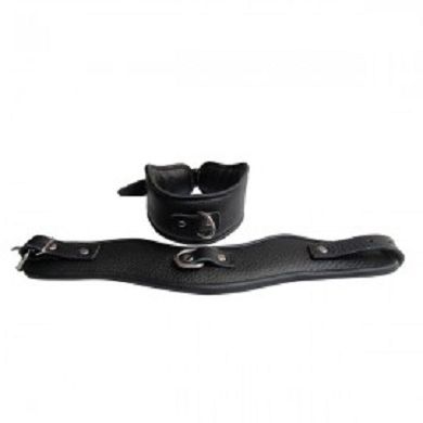 Leder Halsfessel Schwarz Professional Wave
