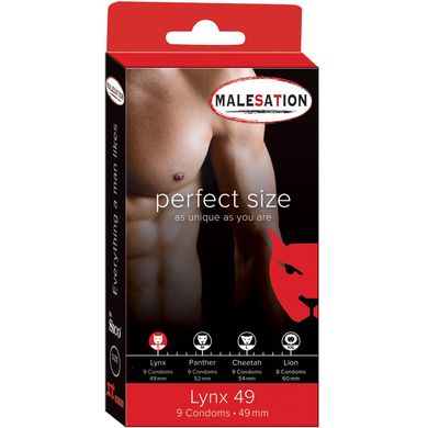 Malesation Kondome Perfect Size Lynx 49 mm Breite 9er
