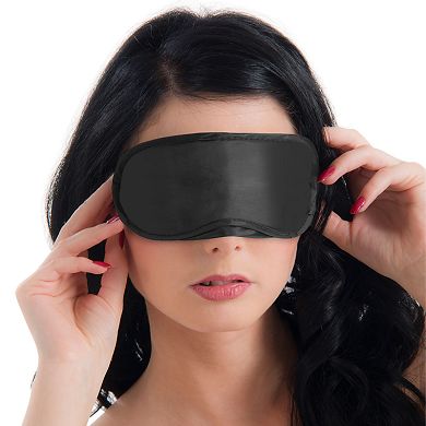 Satin Augenmaske, schwarz