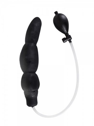 Blow Up Dildo: Dildo mit Pumpe, schwarz