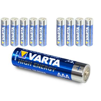 10 Stück Varta AAA High Energy Micro LR03 Batterie - 1200mAh 1,5V Alkaline