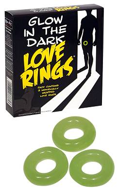 Glow in the dark Love Rings