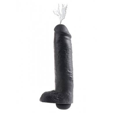 King Cock - "Squirter" (Ejakulations Dildo) - 25,4 x 5,3 cm - in Schwarz