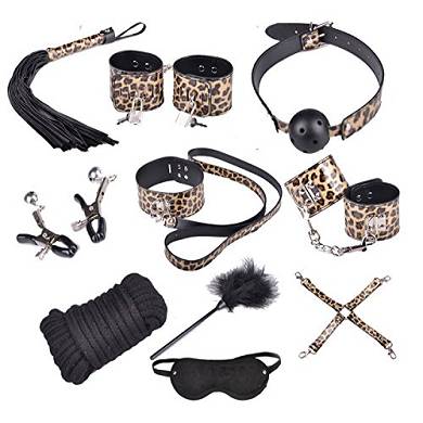 Geschlechts-Werkzeuge 10 PC Slave Bondage Kit Set mit Handfessel Fessel Kreuz Peitsche Nip