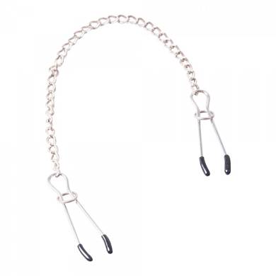 Nippelklemmen mit Kette - in Silber