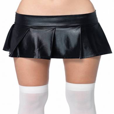 Wetlook Faltenrock