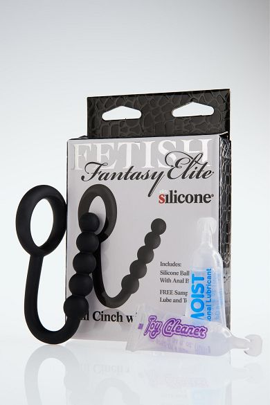 Fetish Fantasy Series Hodensackring mit Anal-Kette
