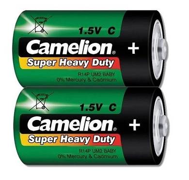 2er-Folie Camelion Batterien ZK Super Heavy Duty C Baby MN1400 LR14 AM2 1,5V