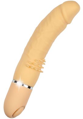 25 x 4 cm Feel the G Gyrating Silicone Vibe Vibrator flesh