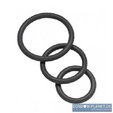 SPARTACUS Nitrile Cock Rings black (3er)