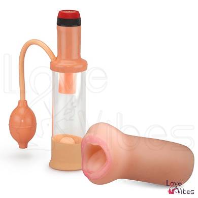 Mnnertoy-Set mit Kunstmuschi & Penispumpe