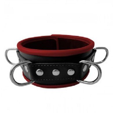 Leder Halsfessel Rot
