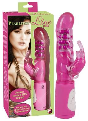 Lila-transparentfarbener Perlenvibrator