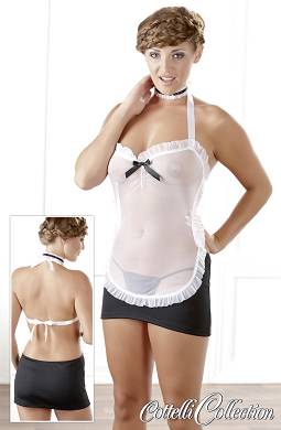 Dienstmädchen-Kostüm Minikleid