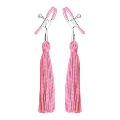 Nippelklemmen mit Quasten in Pink