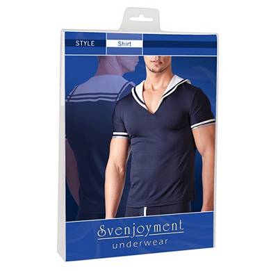 Blaues Shirt im Matrosenlook