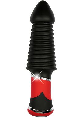 11 x 4,6 cm Butt Plus Silikon Butt Plug schwarz/rot