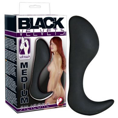 Analplug Daumendick schwarz 10 x 1 - 3 cm