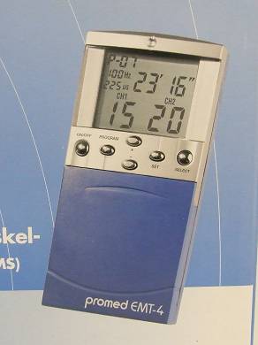 promed EMT-4 TENS-Gerät, 3 in 1 Kombi Tens/EMS/WELLNES