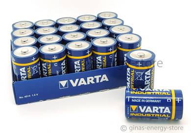 20 x Varta Industrial Baby C MN 1400 LR14 1,5V 4014 Alkaline in Folienpackung