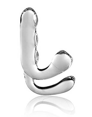Deluxe Glas Butt Plug & Doppelstimulation (Ø 21-28 mm). mundgeblasen