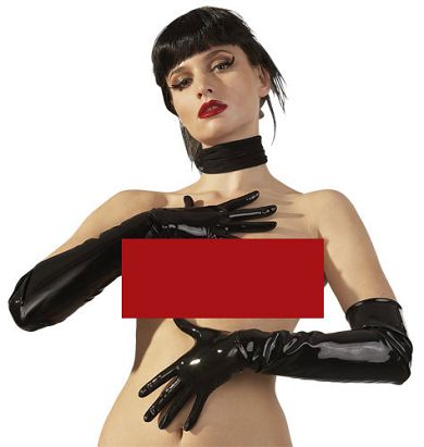 Latex-Handschuhe - schwarz