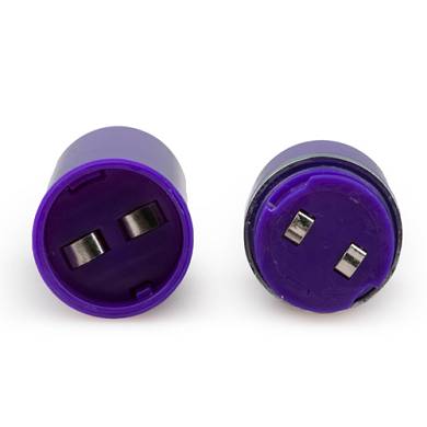 Doppelter realistischer Vibrator - Lila