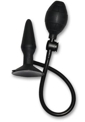 13 x 3,5 cm Inflatable Plug Small with Core Silikon black