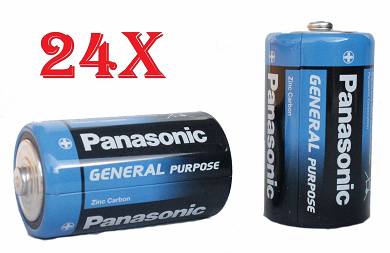 24 x Panasonic Batterien 1,5 Volt R20 1.5 V MONO Zellen D LR20 Batterie Neu/OVP